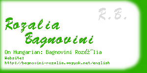 rozalia bagnovini business card